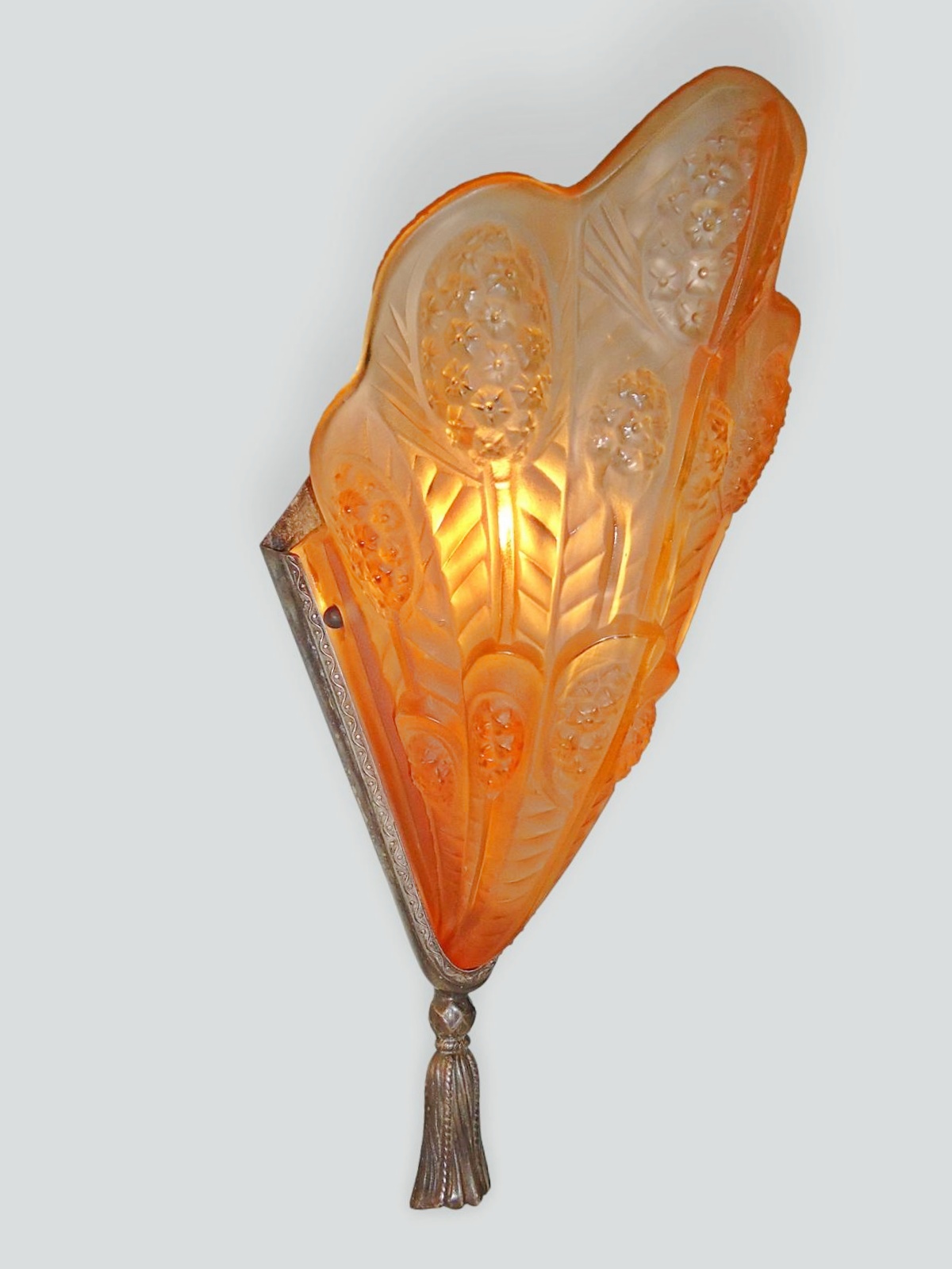 Noverdy (Nouvelle Verrerie de Dijon) | 2 x Pairs (4) Art Deco Wall Lights | France c.1925