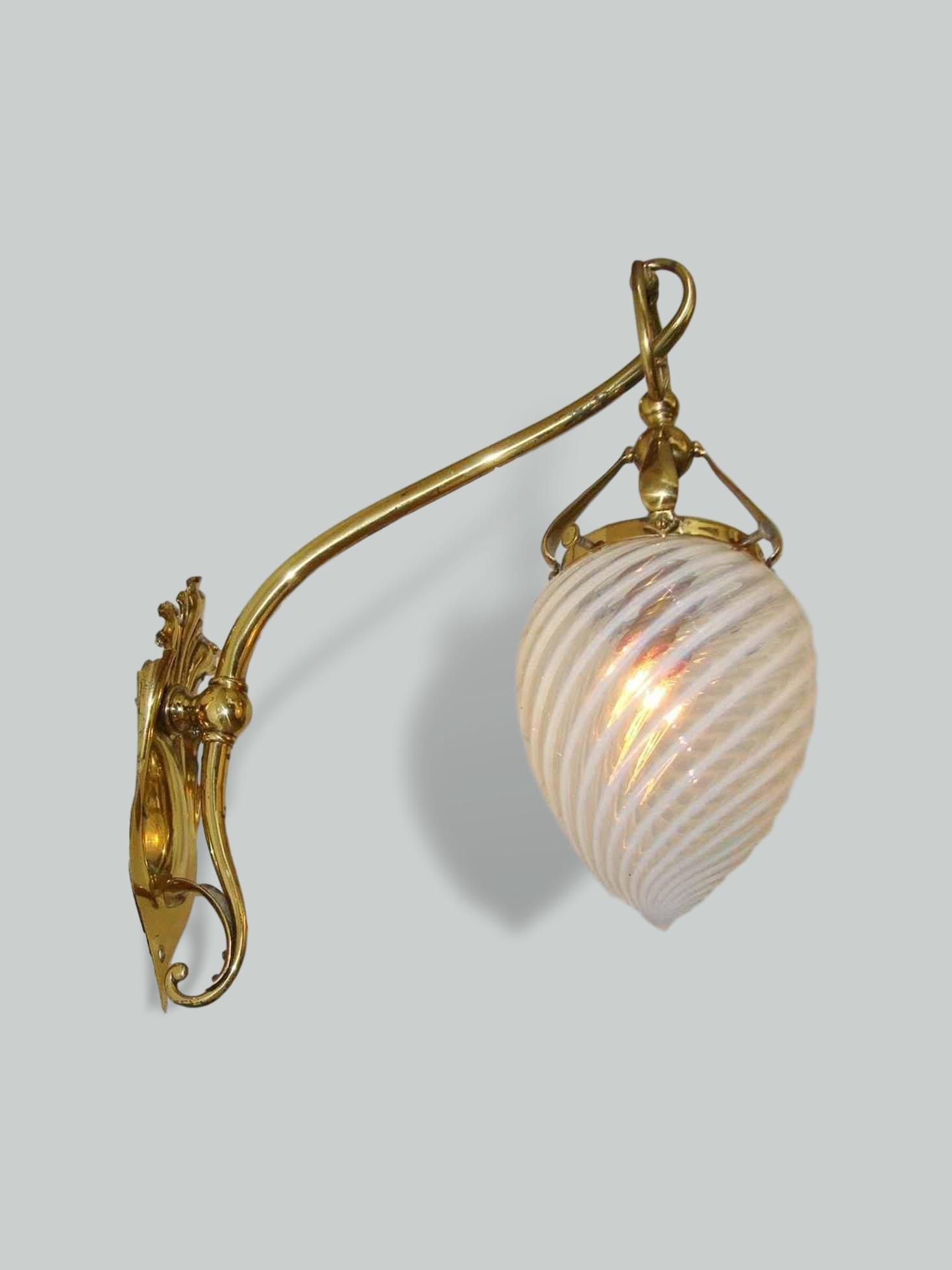 The General Electric Company (G.E.C) | 2 Brass Art Nouveau Wall Lights | England c.1905 | SOLD