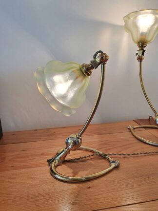 W.A.S Benson, London | 2 Brass Arts & Crafts Desk Lamps | England c.1900 | SOLD