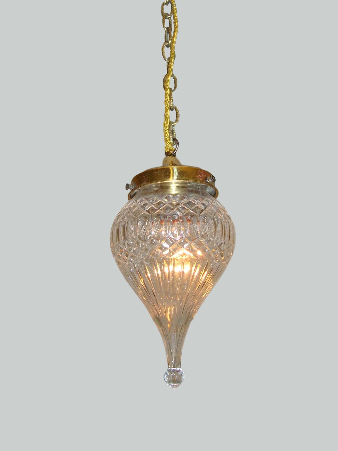 Unsigned | Cut-Glass "Pineapple" Pendant | England c.1900 | SOLD