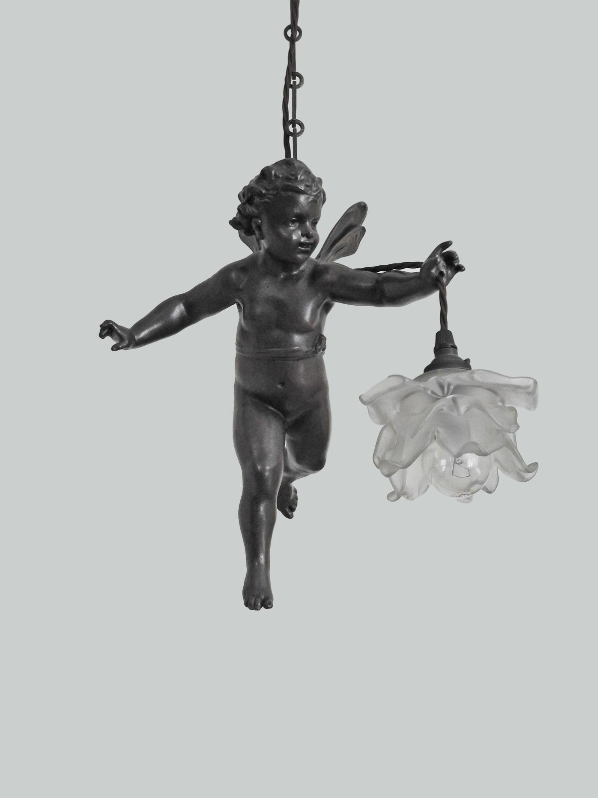 Unsigned | Large Bronzed-spelter Putto | France early c.20th - Image 2