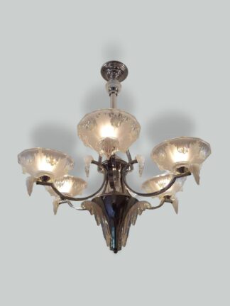 Ezan (Jean Gauthier) | 2 Art Deco "Icicle" Chandeliers | Available to Buy Seperately