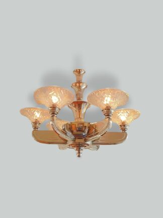 Henri Petitot & Hanots  | Art Deco Modernist Chandelier | France c.1935