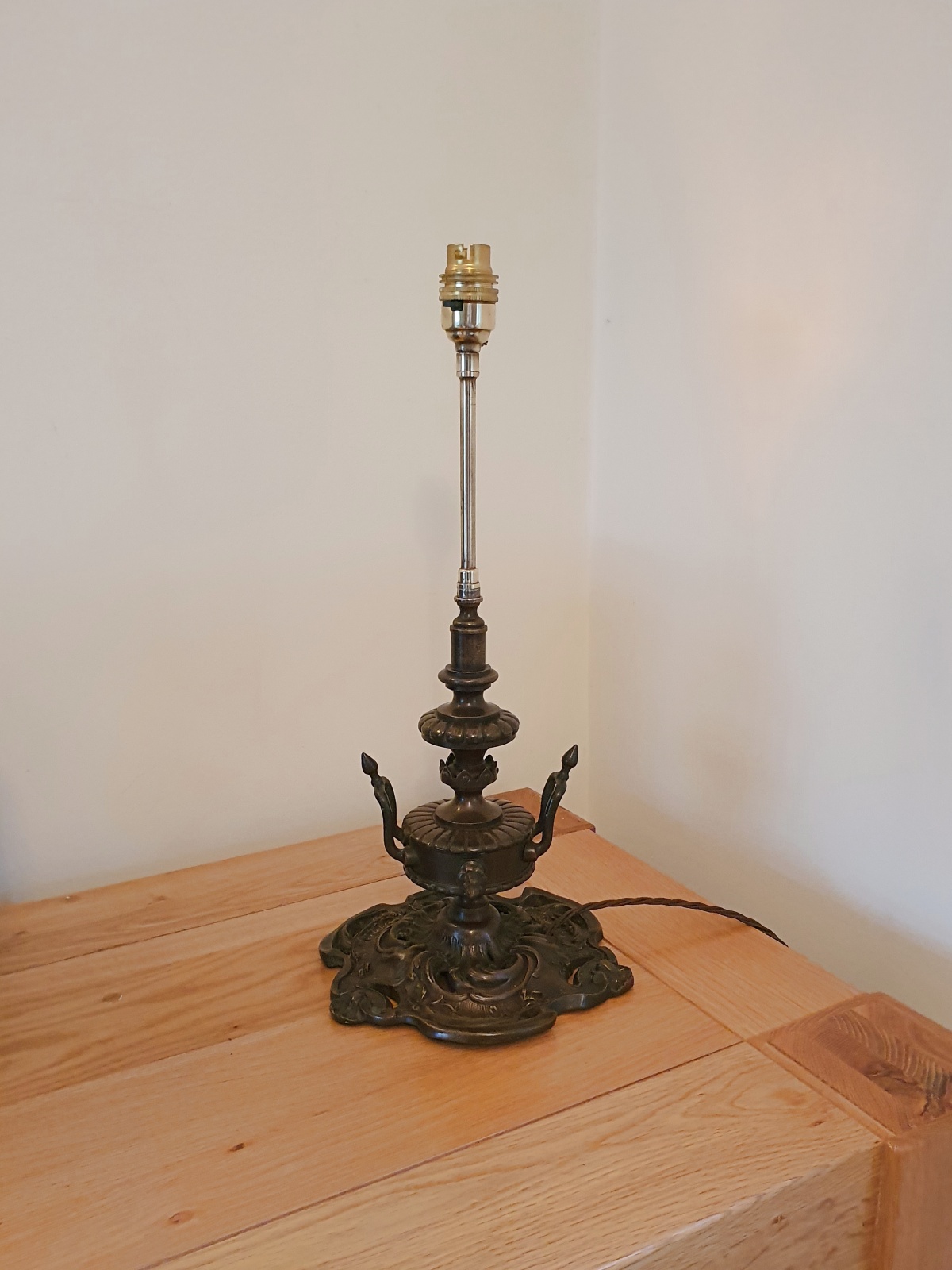 Unsigned | Baroque Bronze Table Standard | France Early c.20th - Image 4