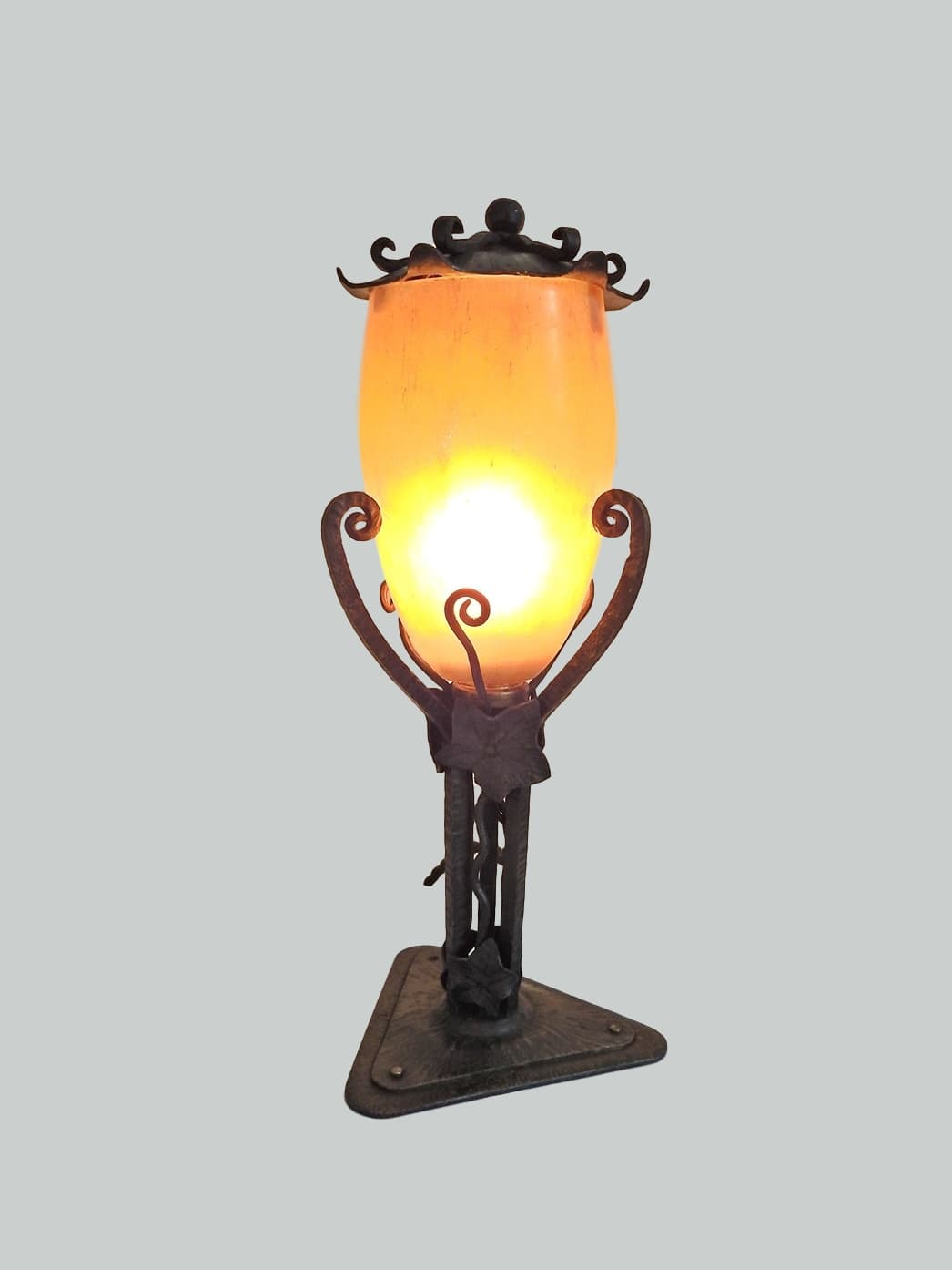 Daum Frères, Nancy | Oriental Wrought-Iron Night-Light | France c.1910-25 | SOLD