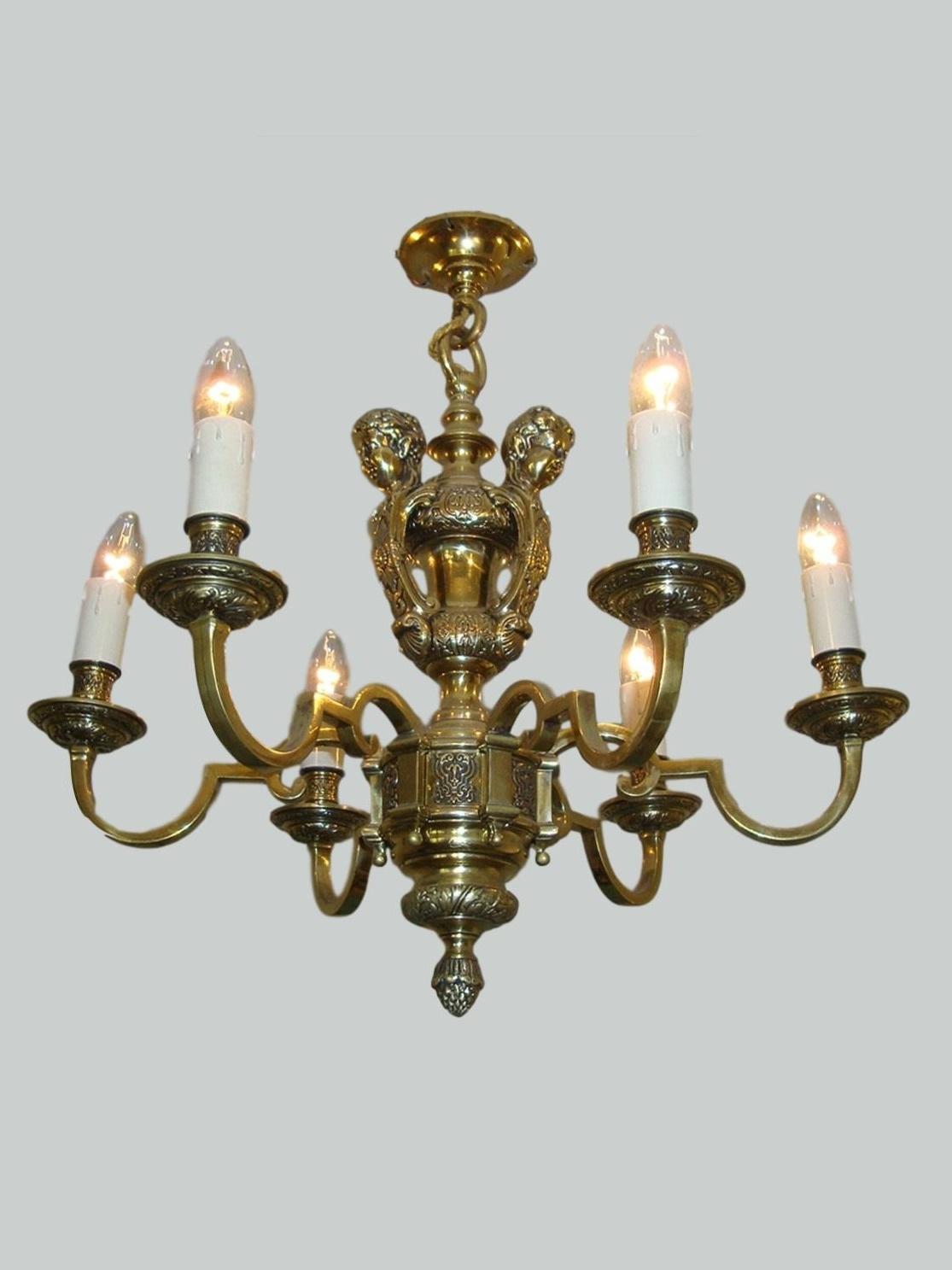 The General Electric Company (G.E.C) | 6 Branch Bronze Candelabra | England early c.20th | SOLD