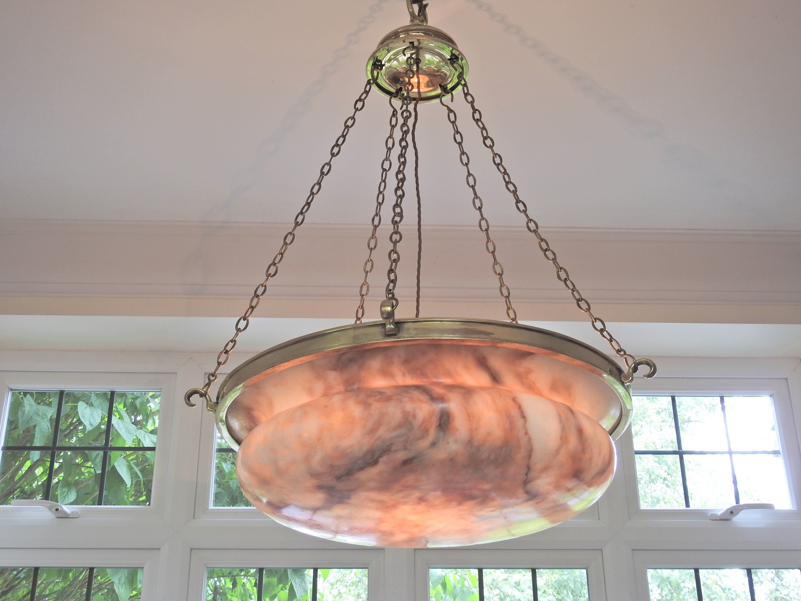 Faraday & Son, London | Monumental Alabaster Plafonnier | England c.1910 | SOLD - Image 2