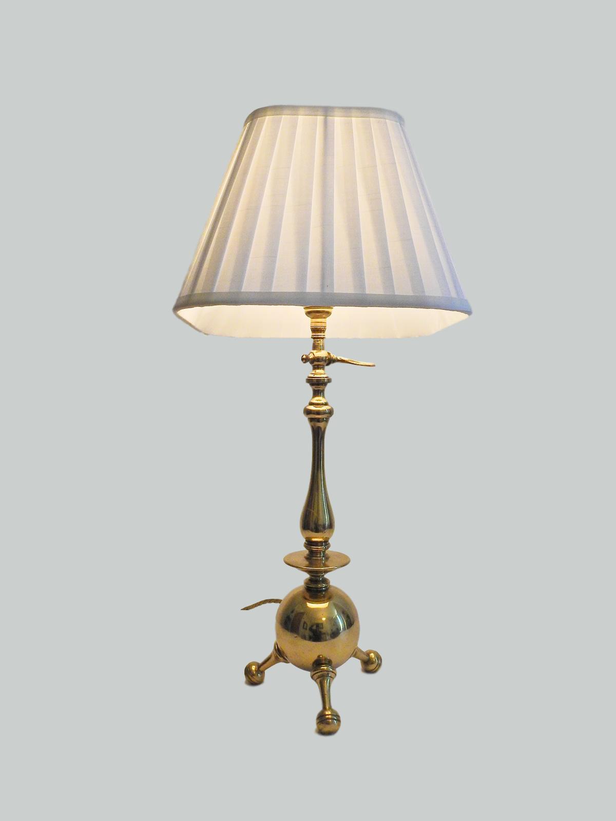 Unsigned | Cast Brass "Gas" Table Lamp | England c.1895 | SOLD