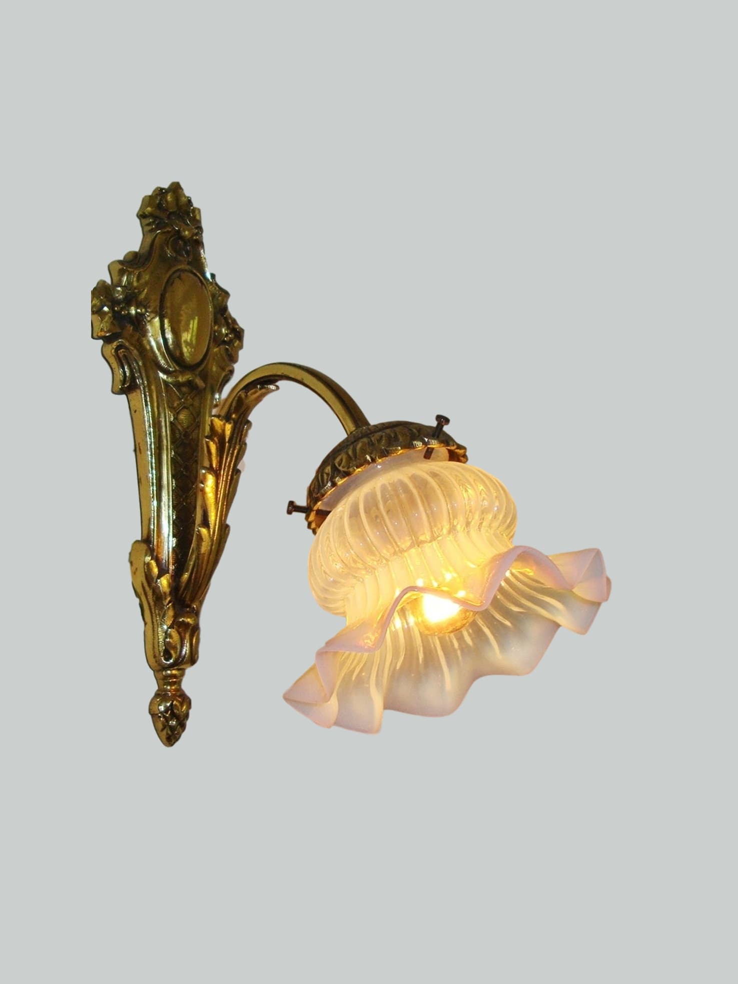 Unsigned | Neoclassical Brass Wall Light | France Early c.20th