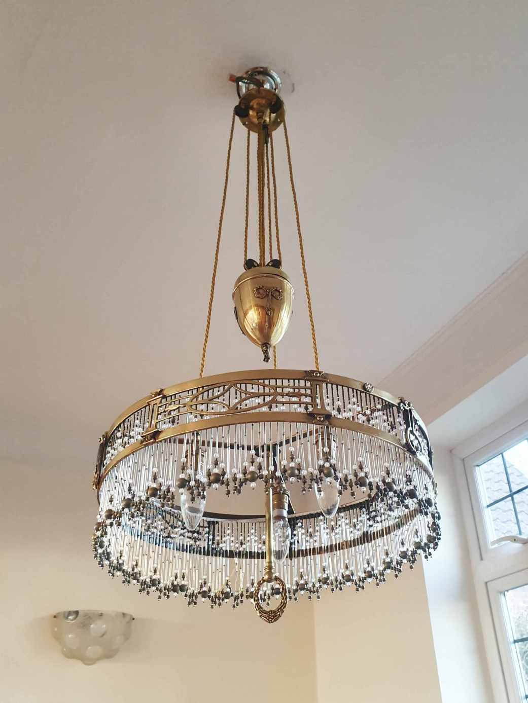Unsigned | Edwardian Rise & Fall Chandelier | England c.1905 | SOLD