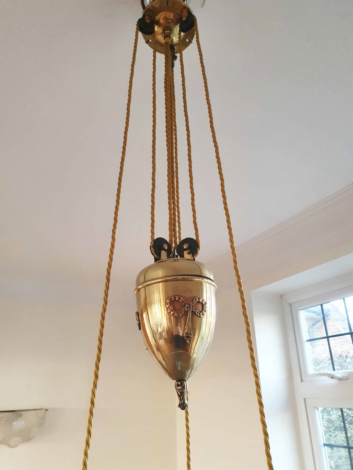 Unsigned | Edwardian Rise & Fall Chandelier | England c.1905 | SOLD - Image 6