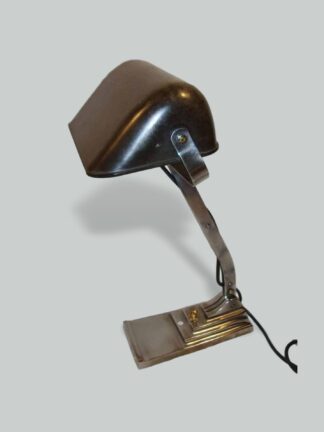 Unsigned | Steel & Bakelite "Officer's" Desk Lamp | Belgium c.1940