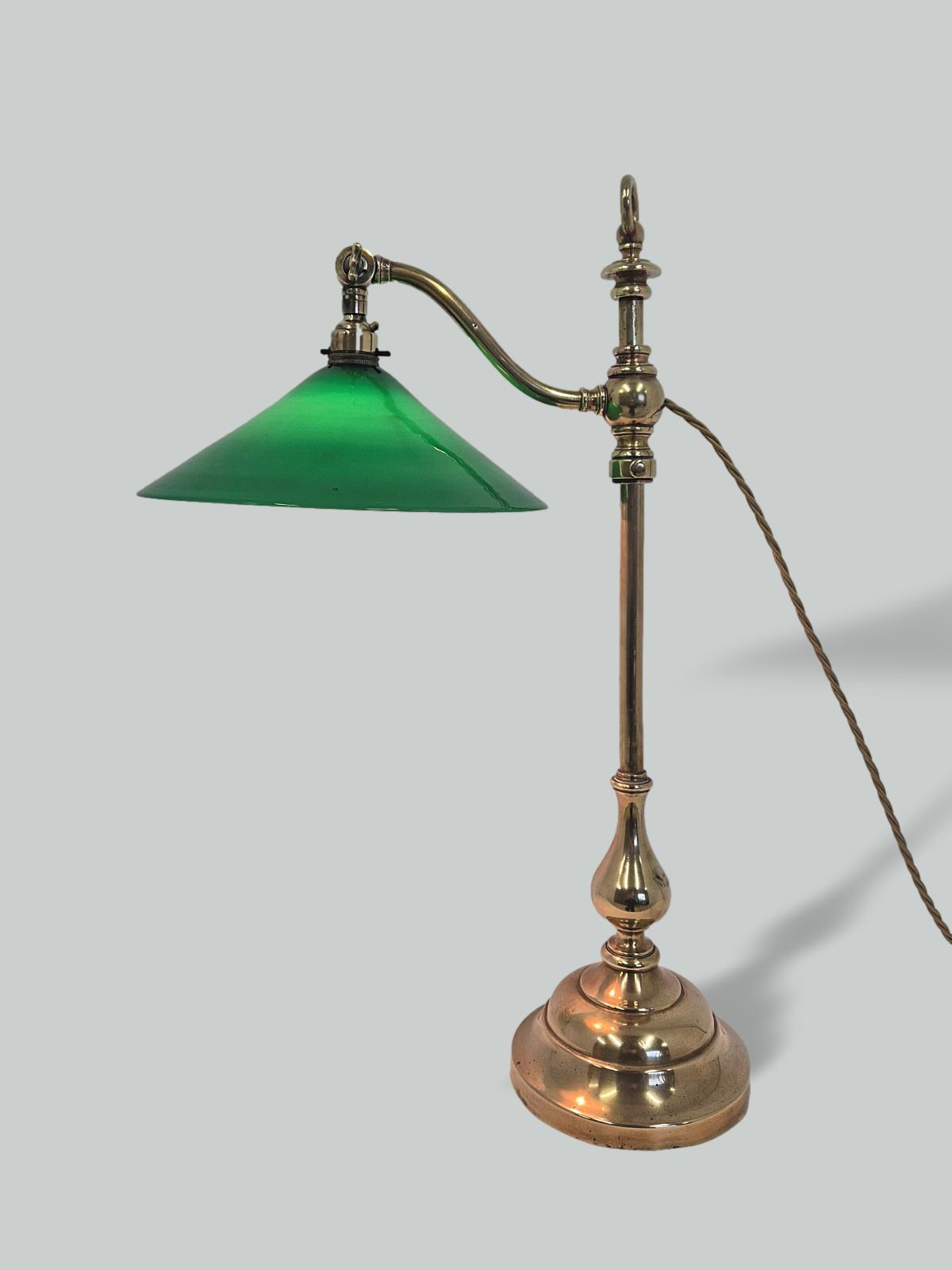 The General Electric Company (G.E.C) | Cast Brass "Pump" Desk Lamp | England Early c.20th
