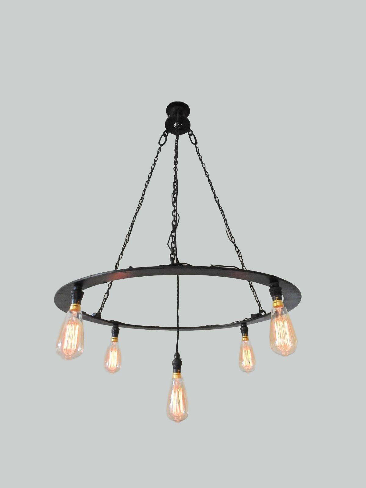 Unsigned | A Wrought-Iron Ring Chandelier | England c.1900 | SOLD