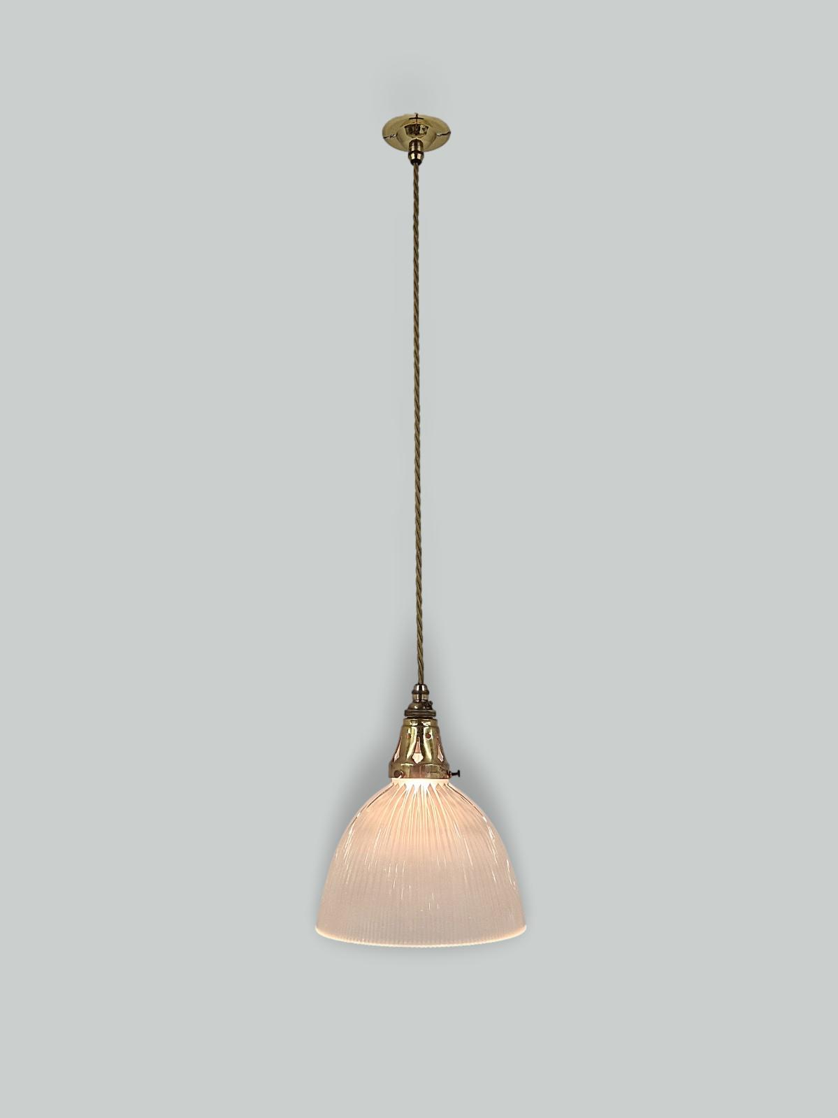 The Holophane Company | Collection of 8 Large "Stiletto" Prism Reflectors | Original Brass Gallery