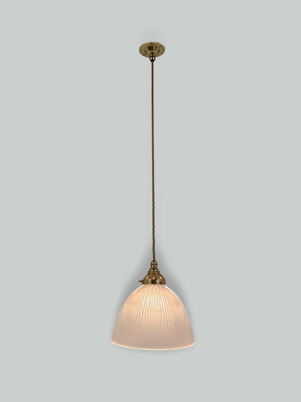 The Holophane Company | Collection of Large "Stiletto" Prism Reflectors Pendants | Hung with Flex