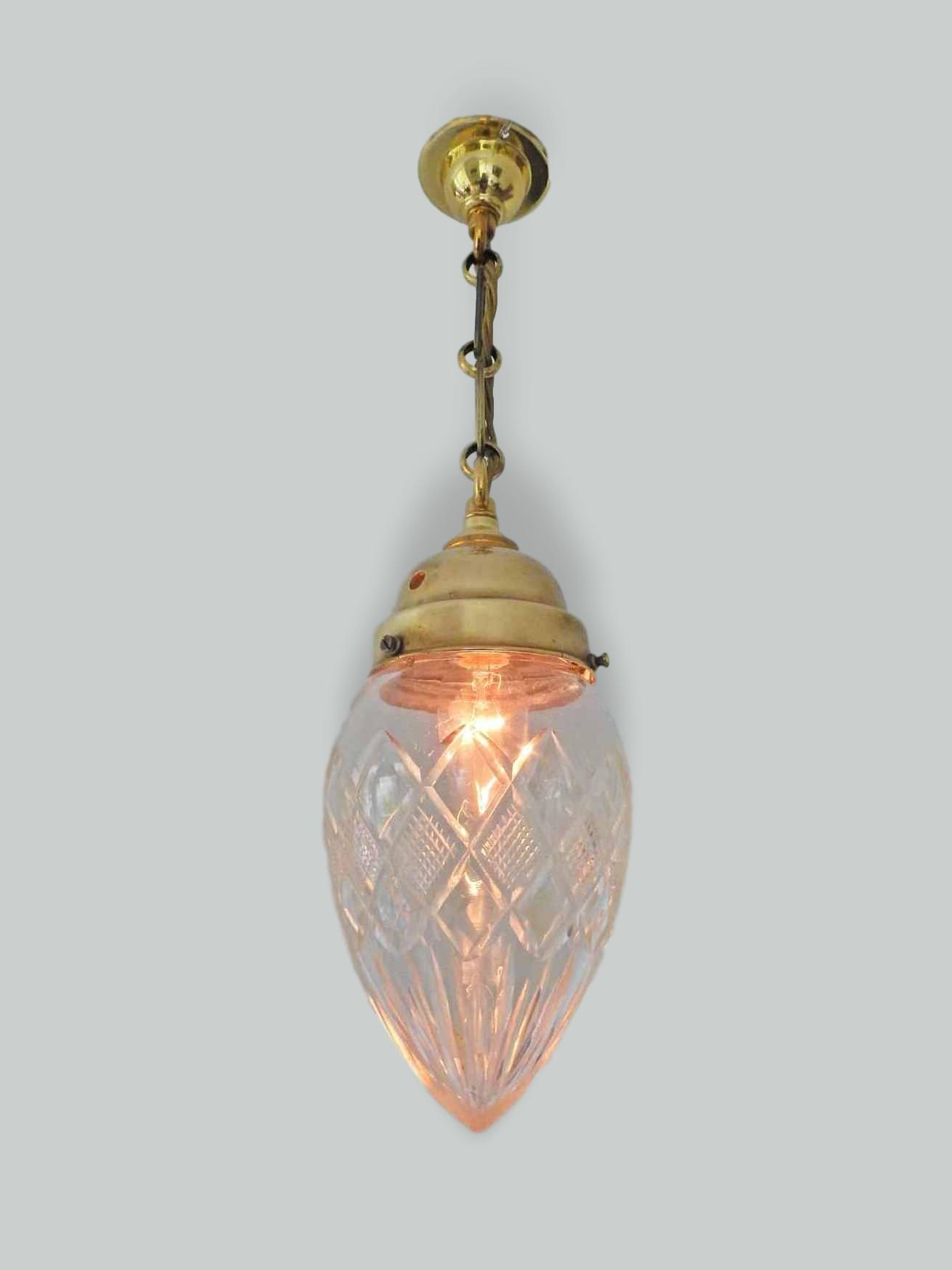 A Unsigned | 2 Cut-glass "Pineapple" Lanterns | England c.1900