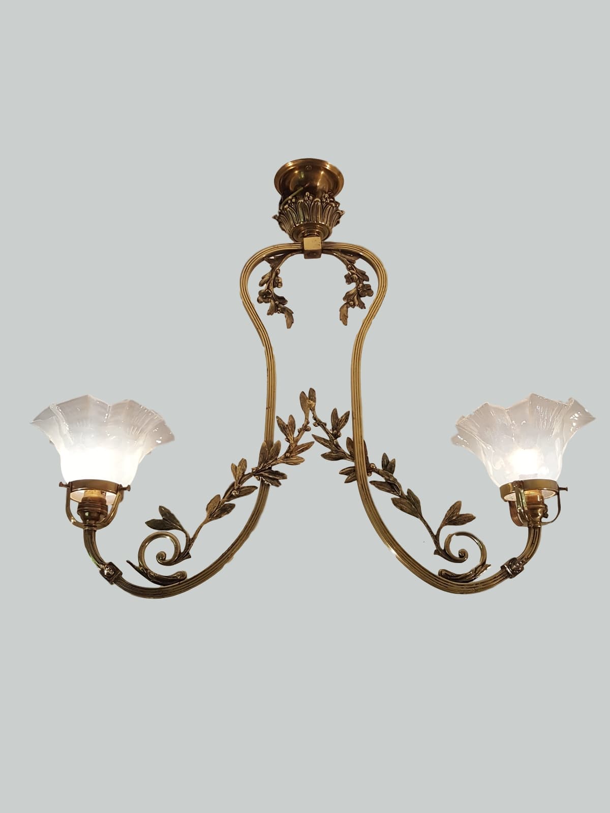 Unsigned | Neo-Classical Two-Branch Ceiling Light | France c.1910 | SOLD