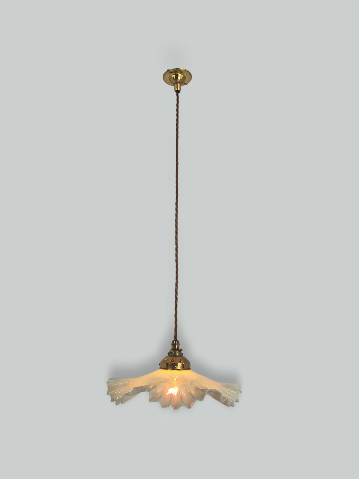 Unsigned | 2 Opalescent 'Coolie' Pendants | France c.1920-25