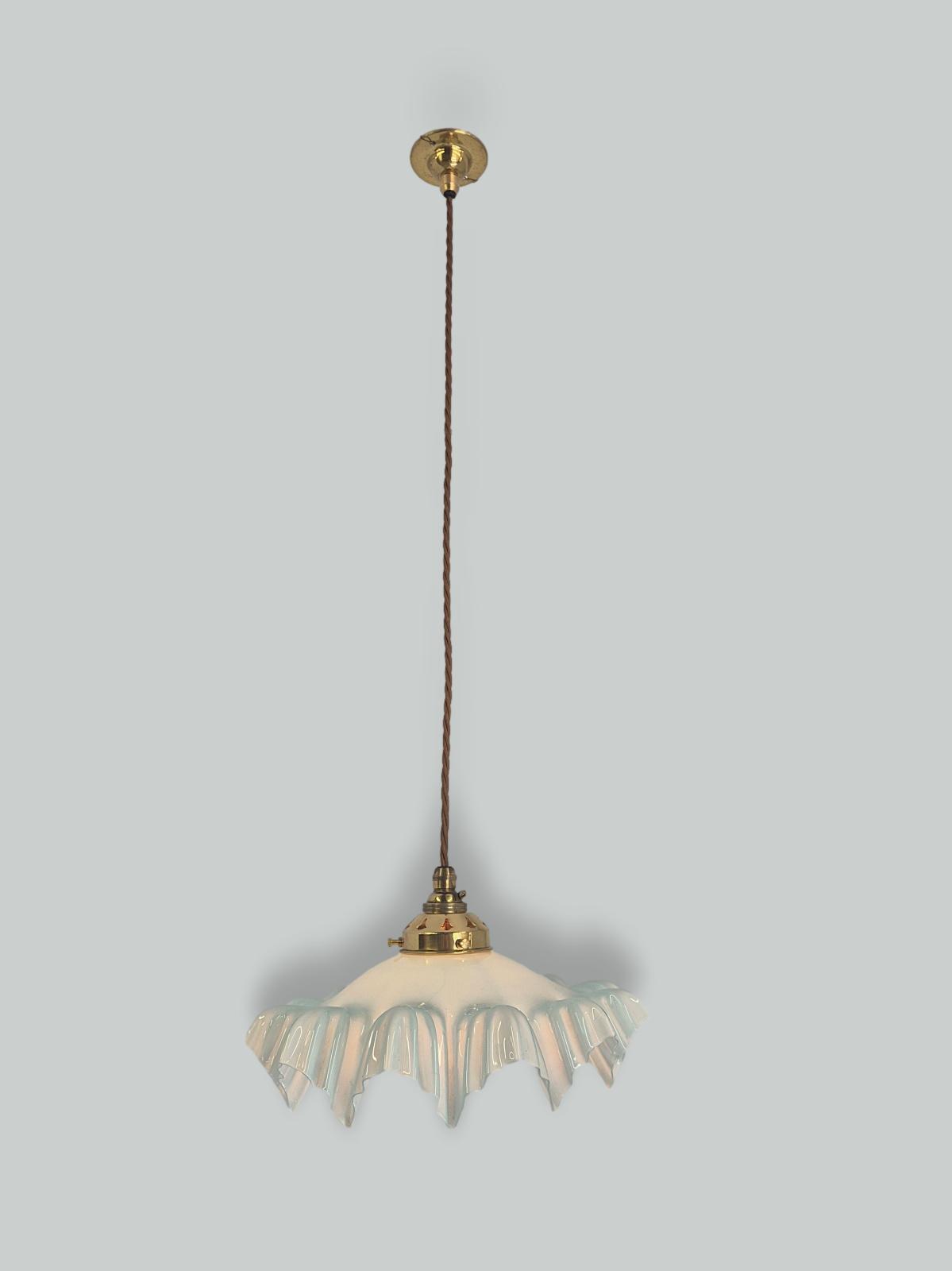 Unsigned | Large Opalescent 'Coolie' Pendant | France c.1920-25