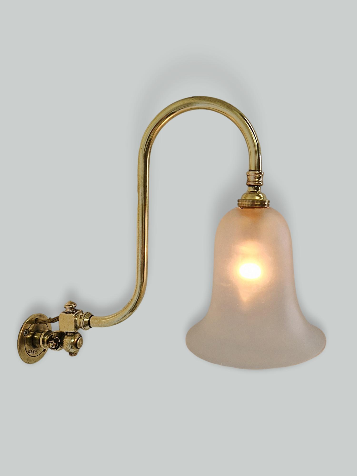 The Gas Light & Coke Company | 2 x Pairs (4) Swivel-Neck Gas Wall Lights | English C1910.