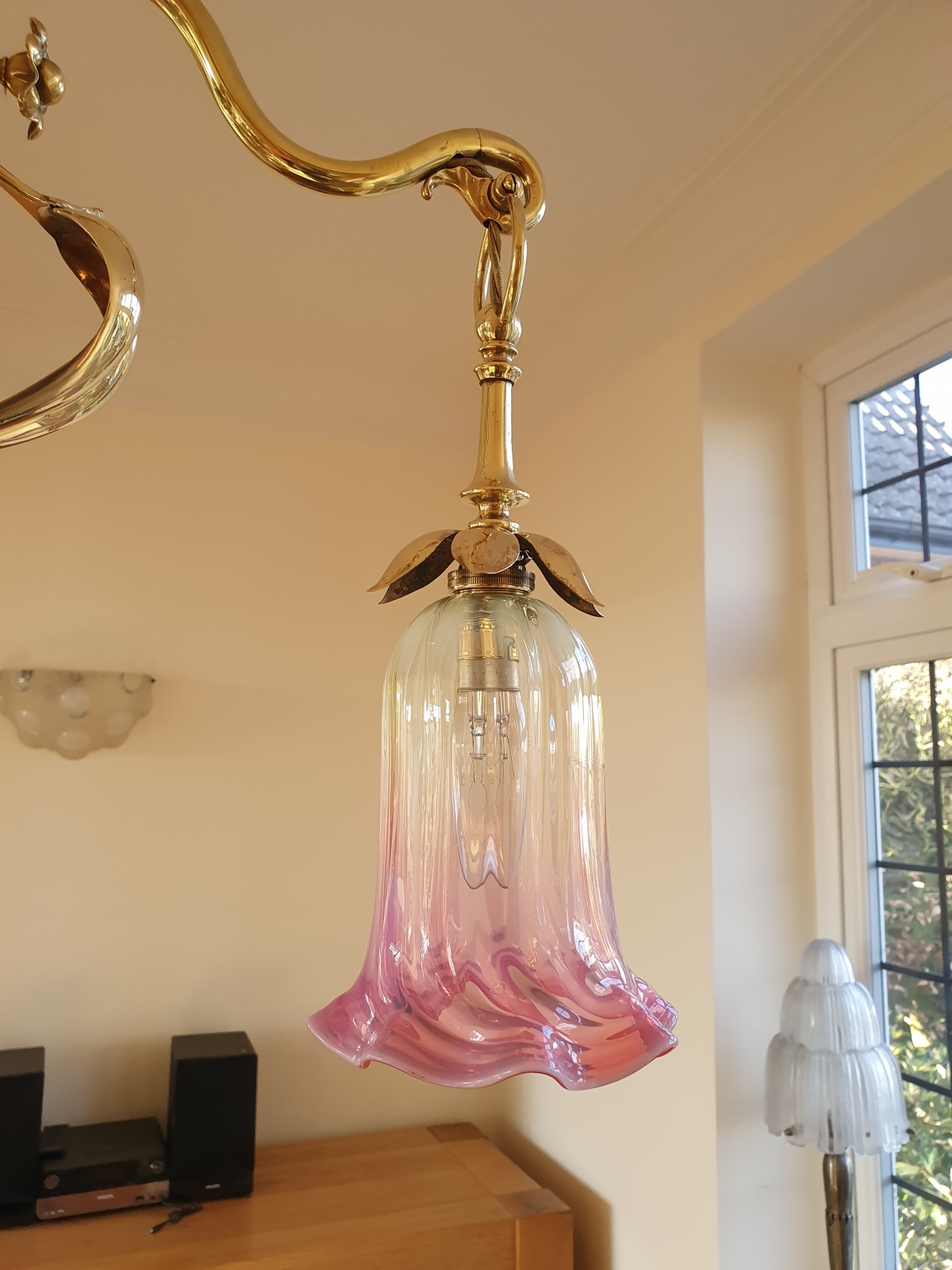 Samuel.S.Messenger & Sons, Birmingham | Cast-Brass Art Nouveau Electrolier | 1901 | SOLD - Image 9