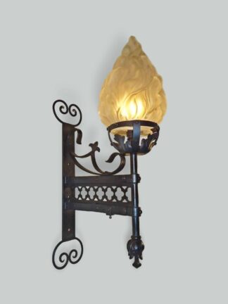 Unsigned | 2 Wrought-Iron Neo-Gothic Wall Lights | France Early c.20th | SOLD