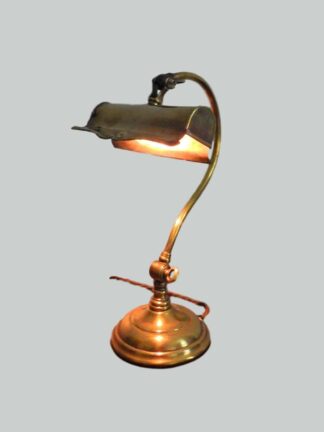Unsigned | Petite Brass Banker's Desk Lamp | English c.1910 | SOLD