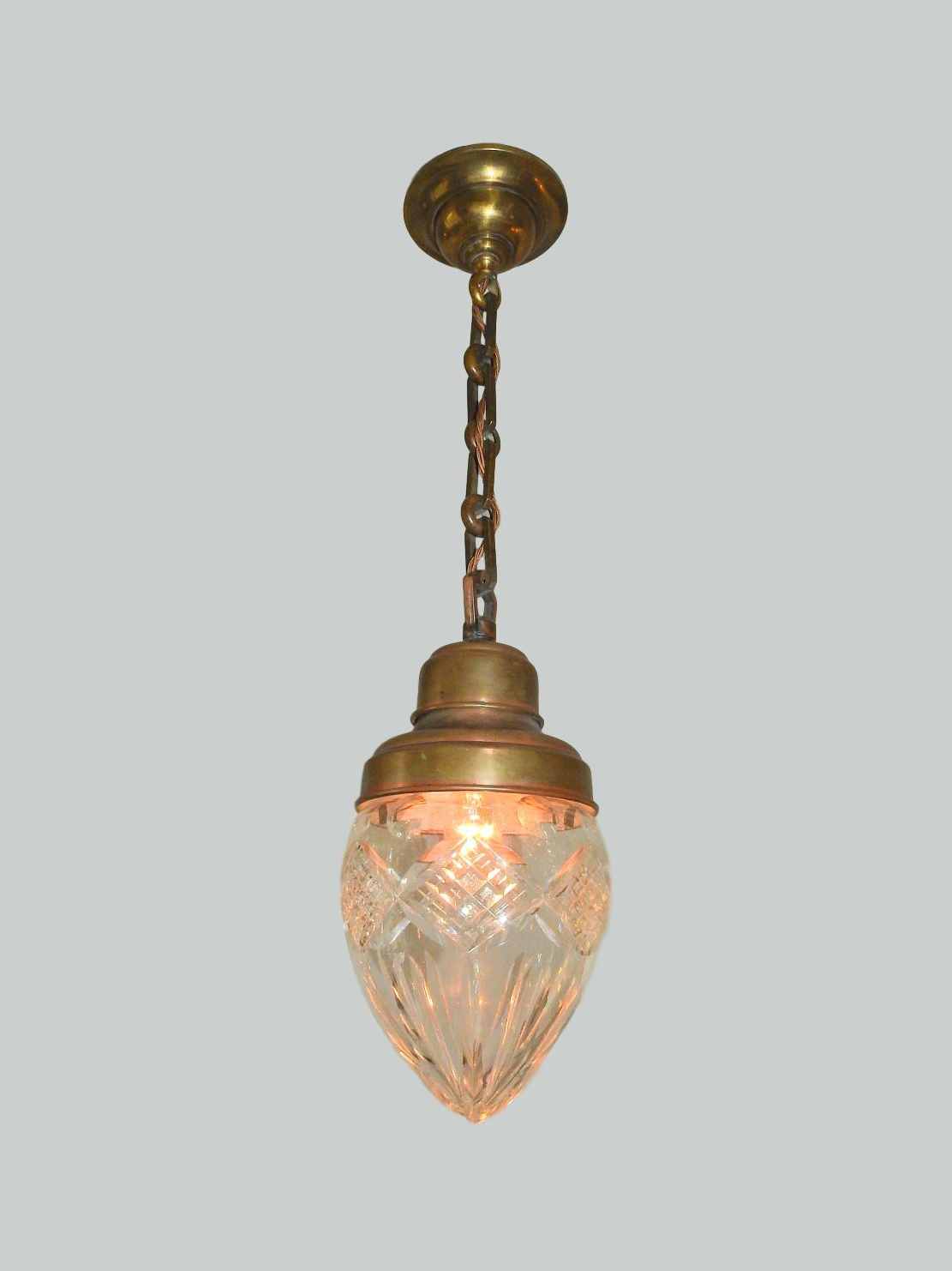Unsigned | Large Cut-glass "Pineapple" Lantern | English c.1905 | SOLD