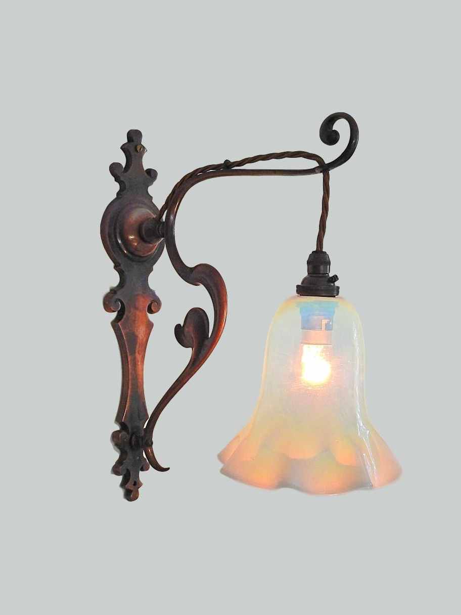 Unsigned | 2 Art Nouveau Oxidised-Copper Wall Lights | England c.1905 | SOLD