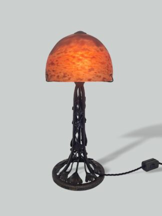 Attributed Barthélémie, Marsailles & Daum Frères, Nancy | Wrought-Iron "Mushroom" Table Lamp | France c.1920 | SOLD