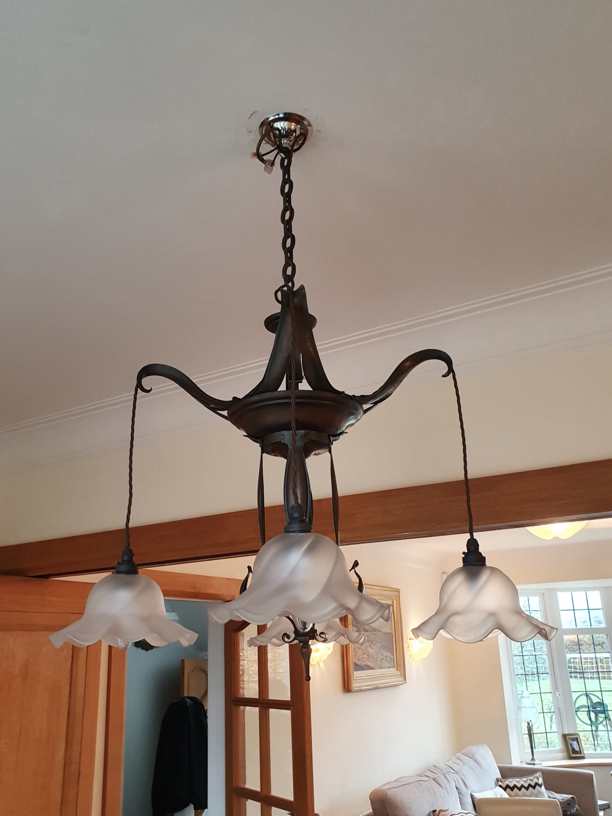 Style of Jesson, Birkett & Co. Ltd | Arts & Crafts Ceiling Light | England c.1900 | SOLD - Image 6