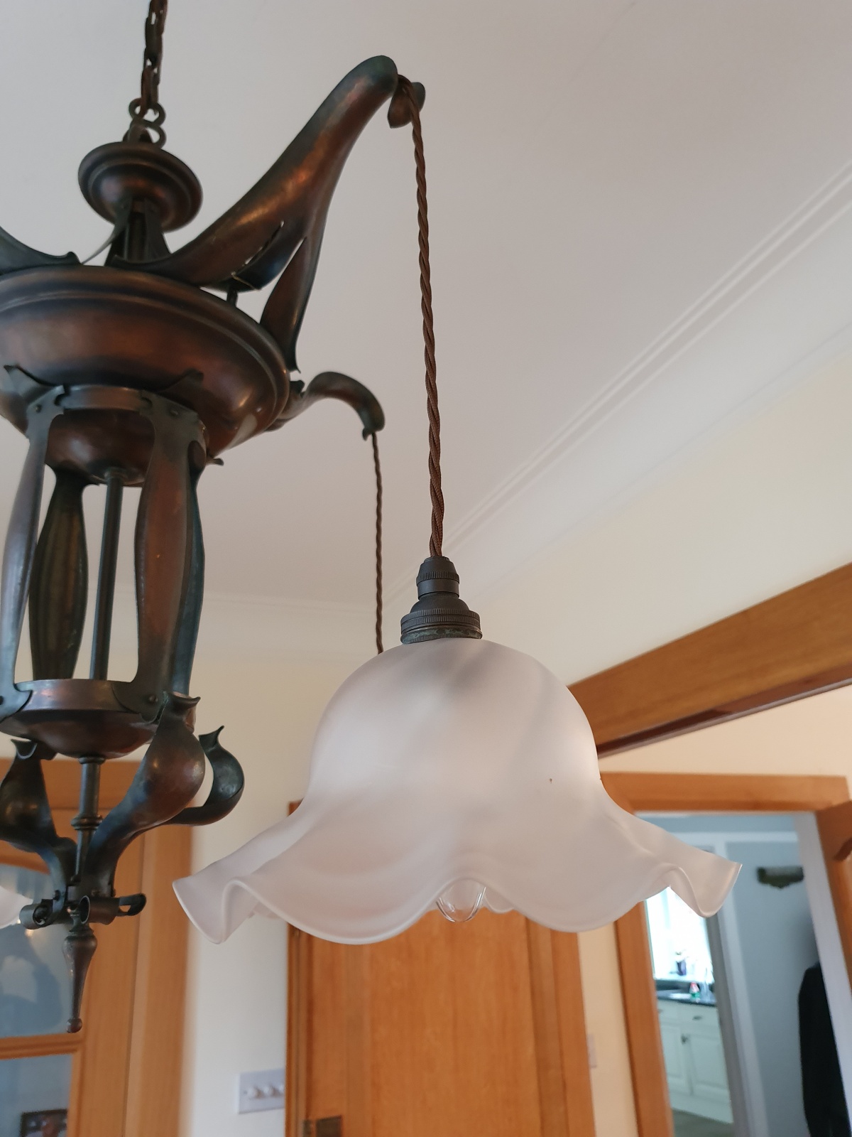 Style of Jesson, Birkett & Co. Ltd | Arts & Crafts Ceiling Light | England c.1900 | SOLD - Image 8