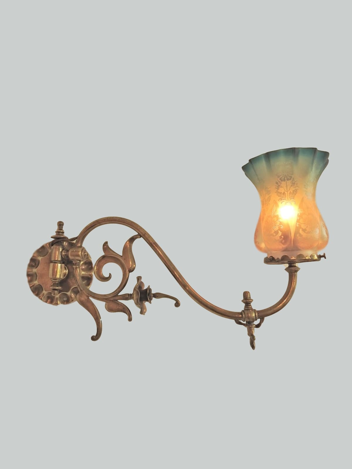Unsigned | 2 Art Nouveau Gas Wall Lights | England c.1900