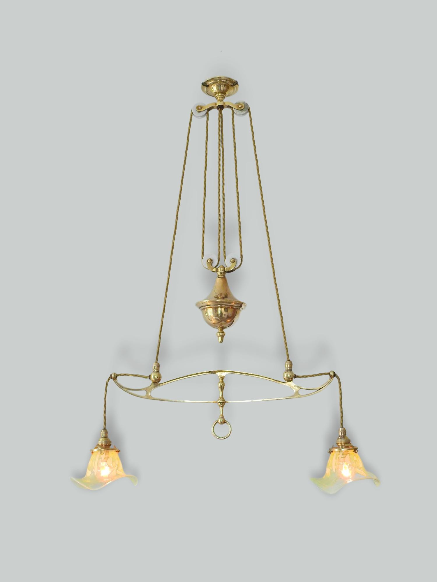 Henry.G.Richardson & Sons | Art Nouveau "Rise & Fall" Ceiling Light | England c.1905 | SOLD