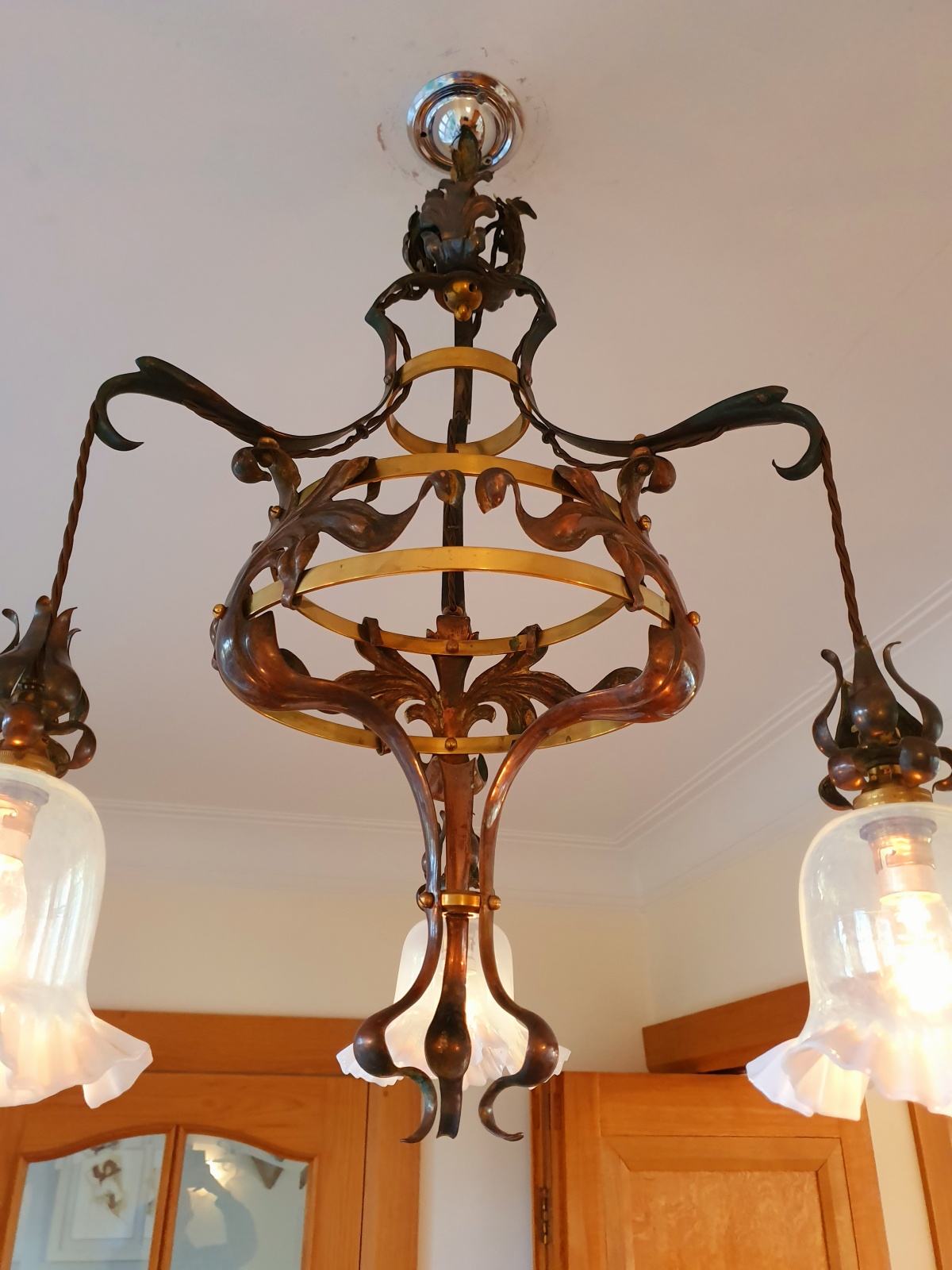 Attributed Best & Lloyd | Copper & Brass Arts & Crafts Ceiling Light | England c.1905 | SOLD - Image 5