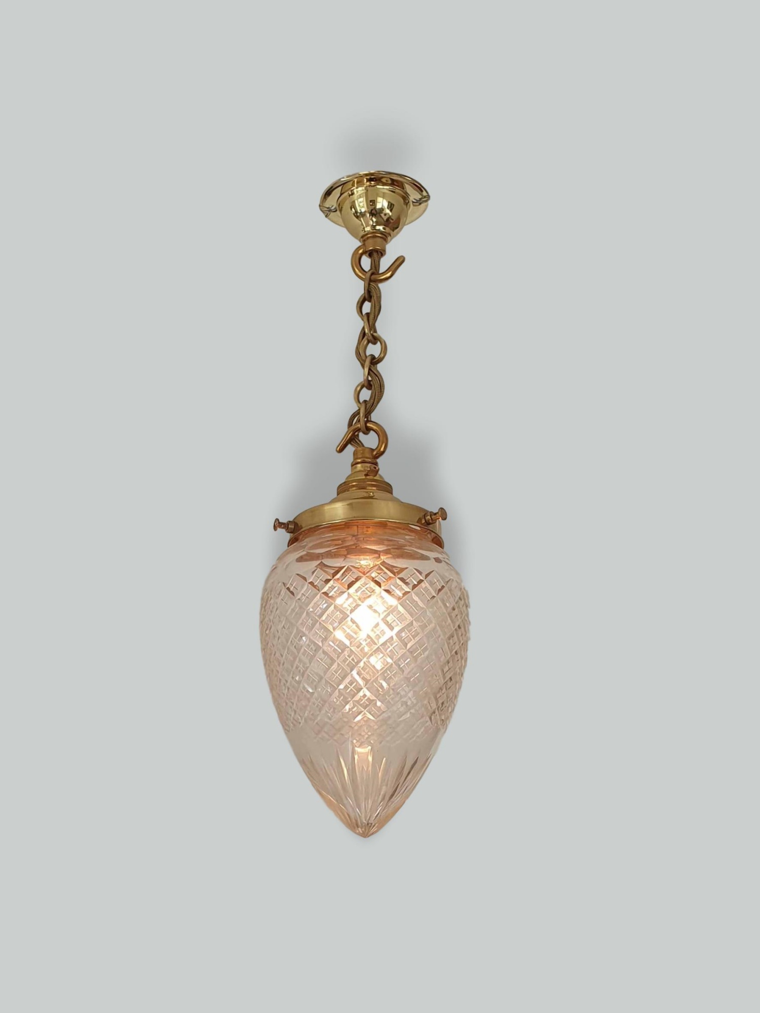 Unsigned | Cut-Glass "Pineapple" Pendant | England c.1910 | SOLD