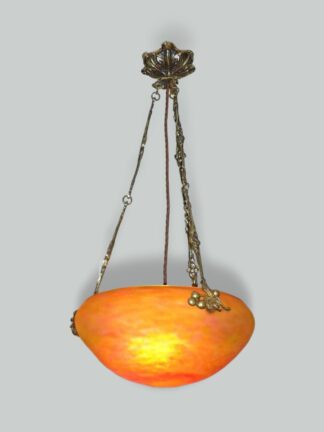 Daum Frères, Nancy | Pate-de-verre Glass Plafonnier | France c.1920 | SOLD