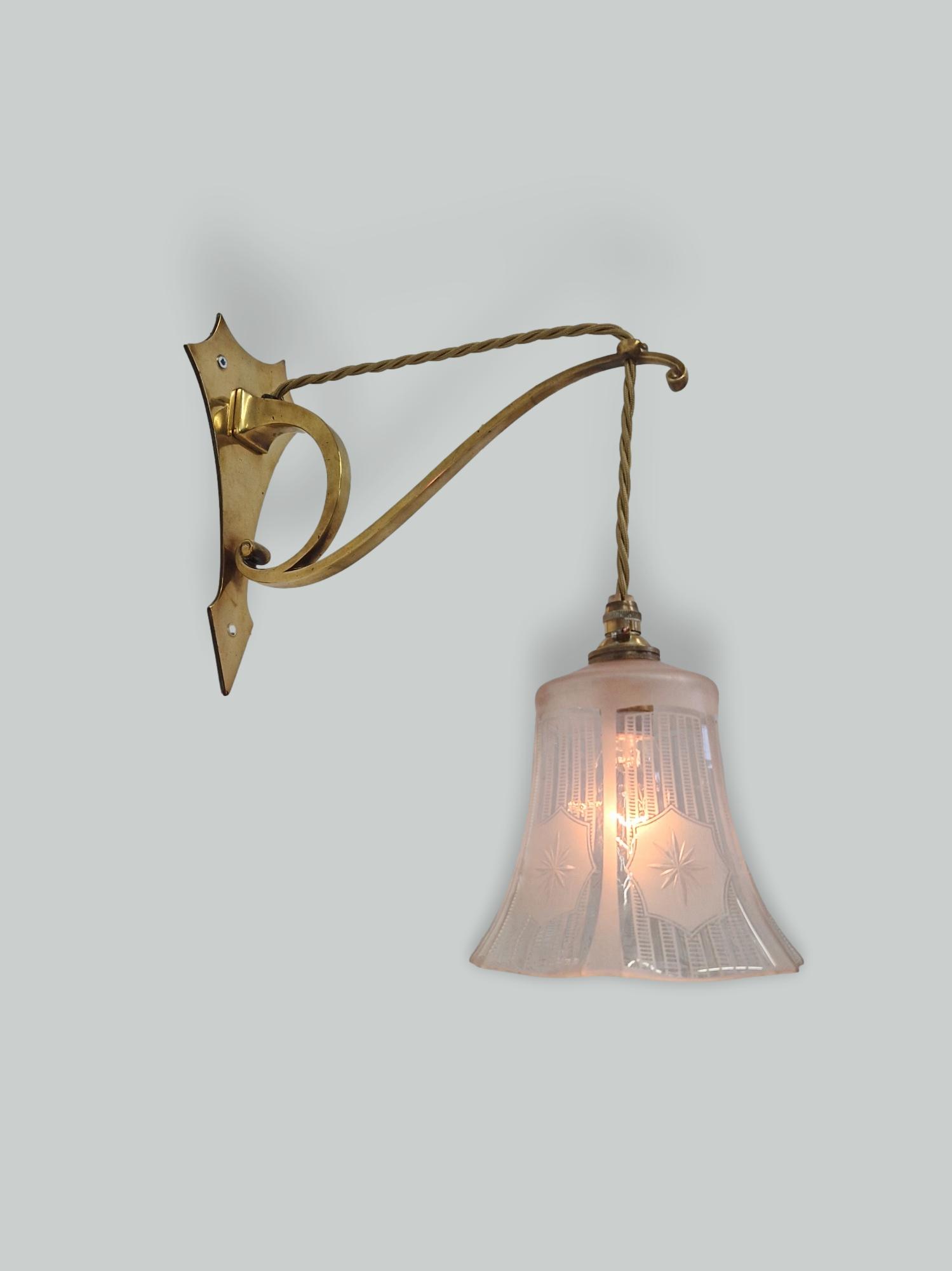 The General Electric Company (G.E.C) | 2 Cast-Brass Wall Lights | England C.1905