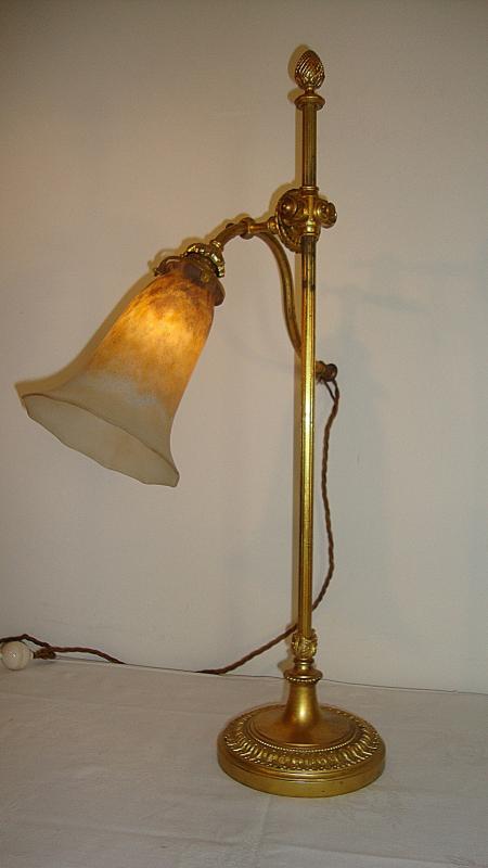 Daum Frères, Nancy | Cast Brass "Pump" Lamp | France c.1915 | SOLD - Image 2