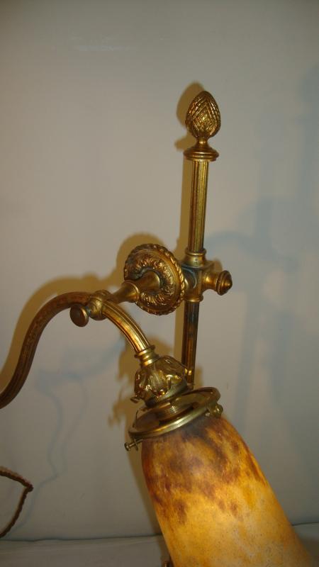 Daum Frères, Nancy | Cast Brass "Pump" Lamp | France c.1915 | SOLD - Image 6