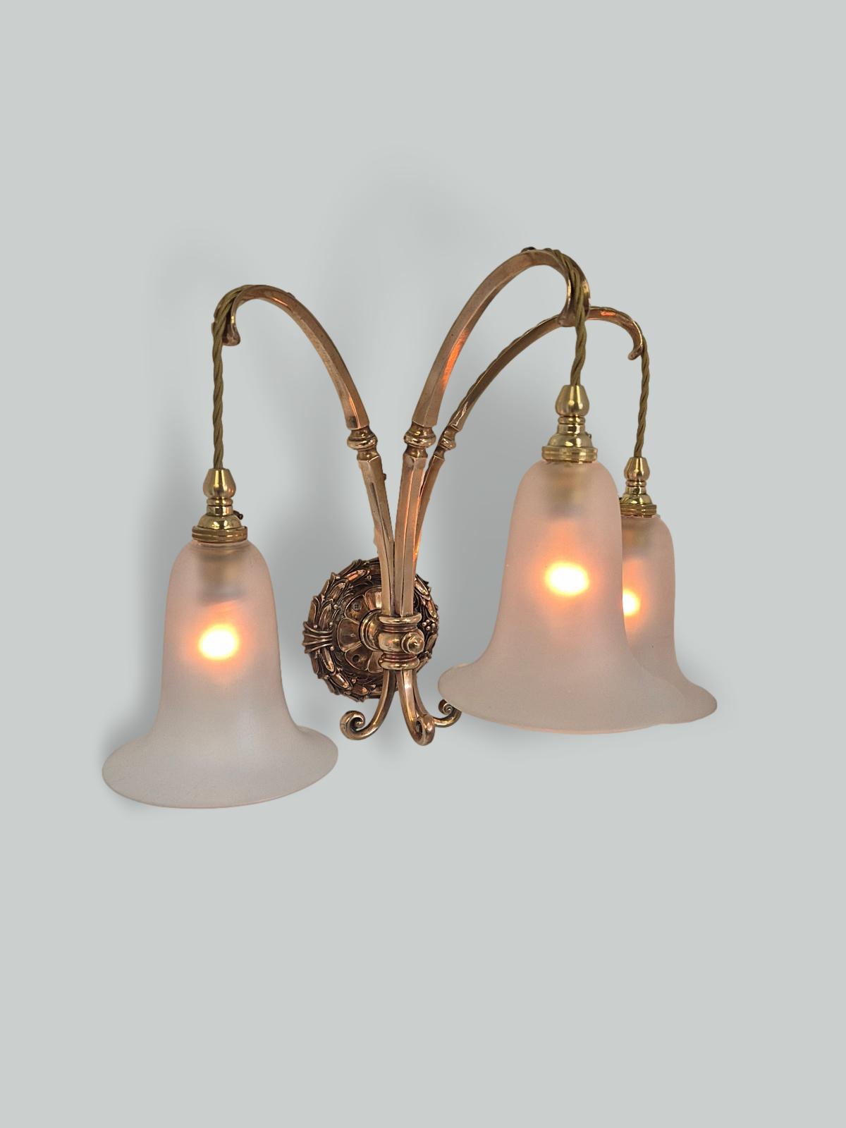 Style of F & C Osler | 2 Triple-Arm Wall Appliques | England c.1905-15