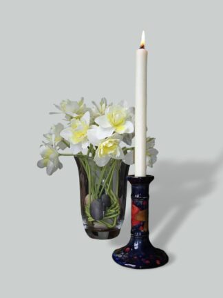 William Moorcroft | Art Nouveau "Pomegranate" Candlestick | England c.1925