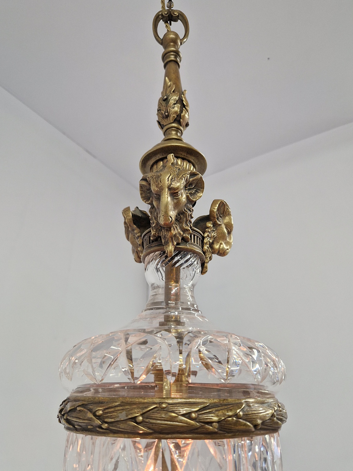 F & C Osler, Birmingham | Neo-Classical Cut-Glass Lantern | England c.1910 | SOLD - Image 11