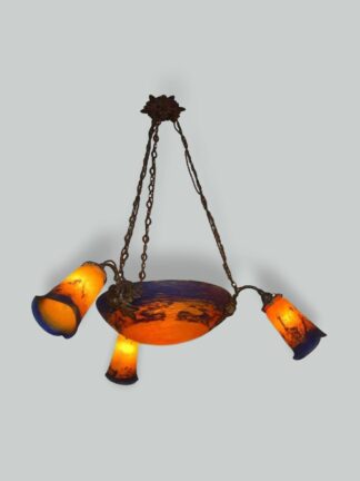 Noverdy (Nouvelle Verrerie de Dijon) | Pate-de-verre Ceiling Light | France c.1930 | SOLD