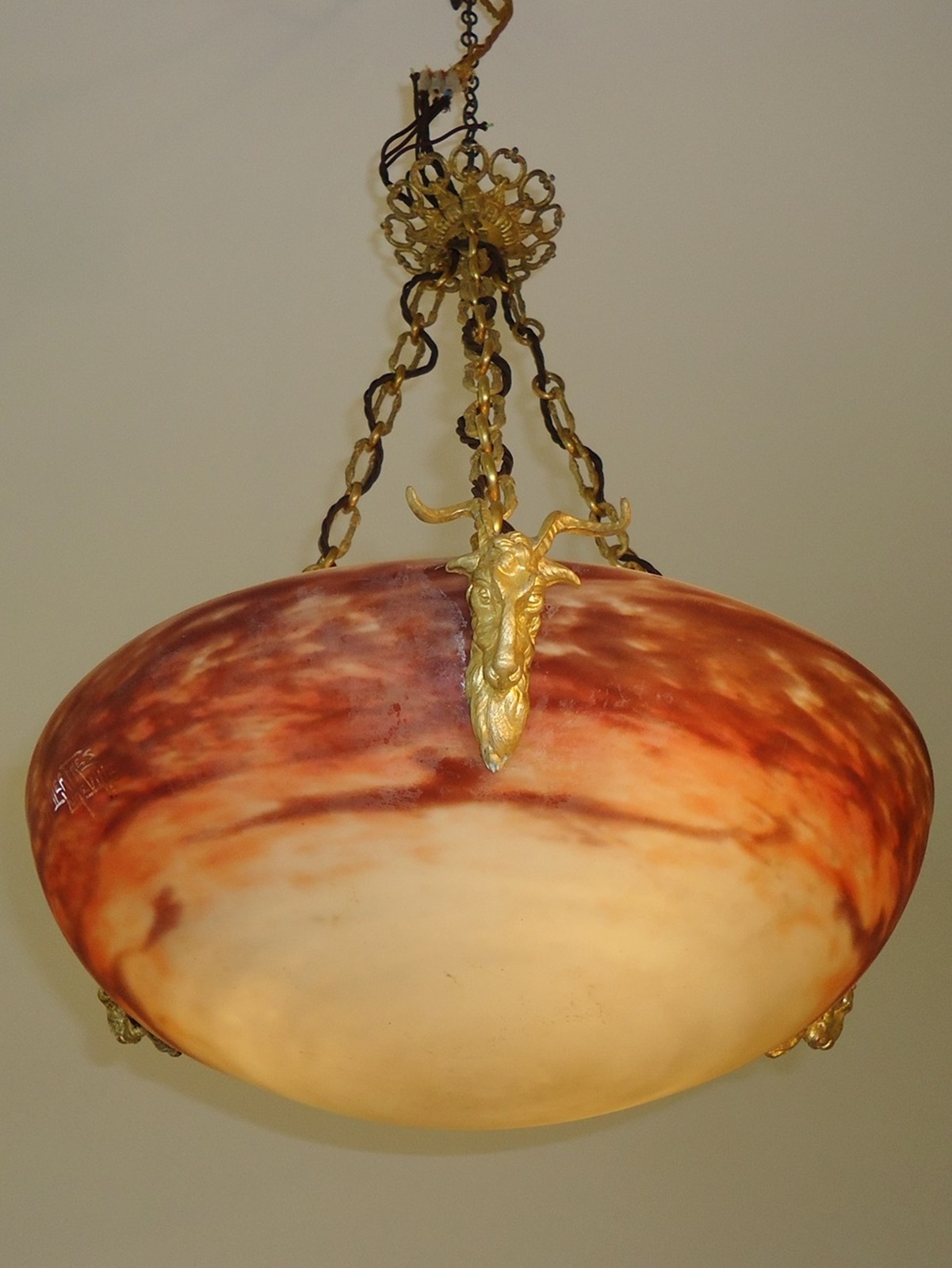 Muller Frères, Luneville | Pate-de-verre Plafonnier | France c.1925 | SOLD - Image 3