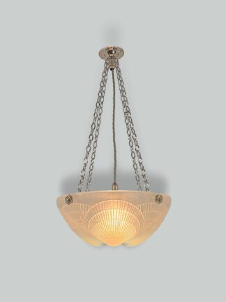 René Lalique |  2 "Vase Coquilles" Plafonniers | France c.1925