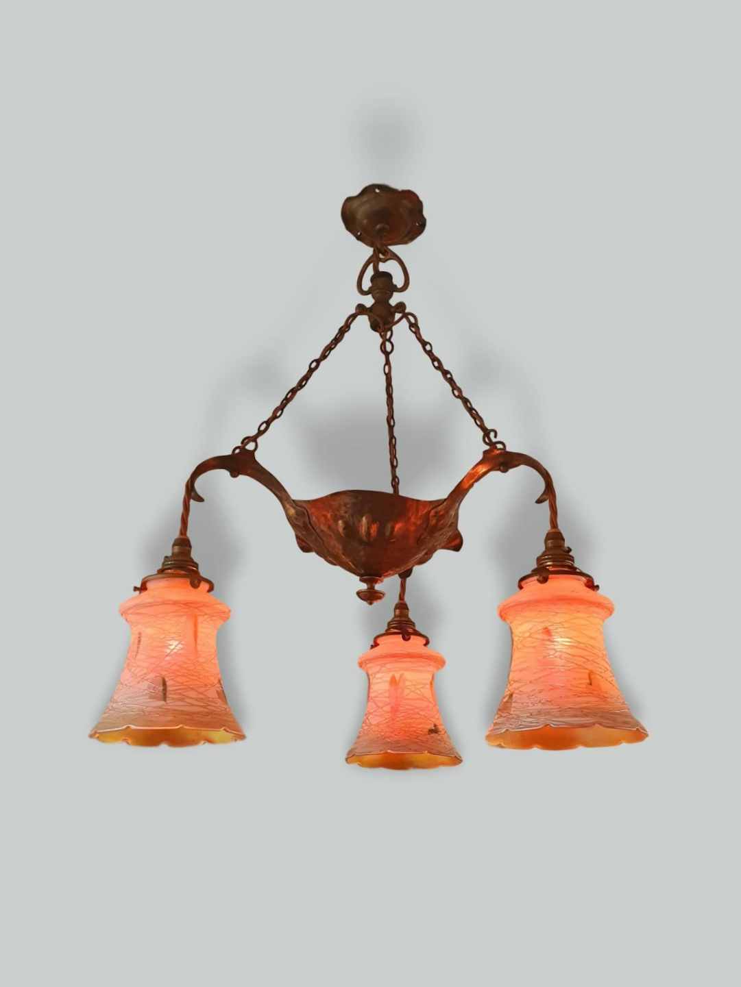 Unsigned | Copper Arts & Crafts Hanging Lamp | England & U.S.A | SOLD