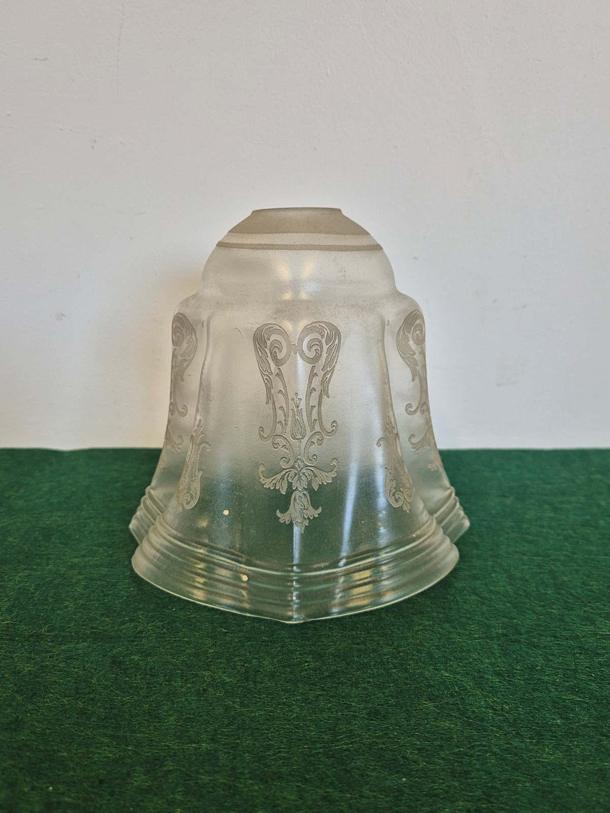 Unsigned | 2 Satin & Etched Glass Lampshades | England c.1910