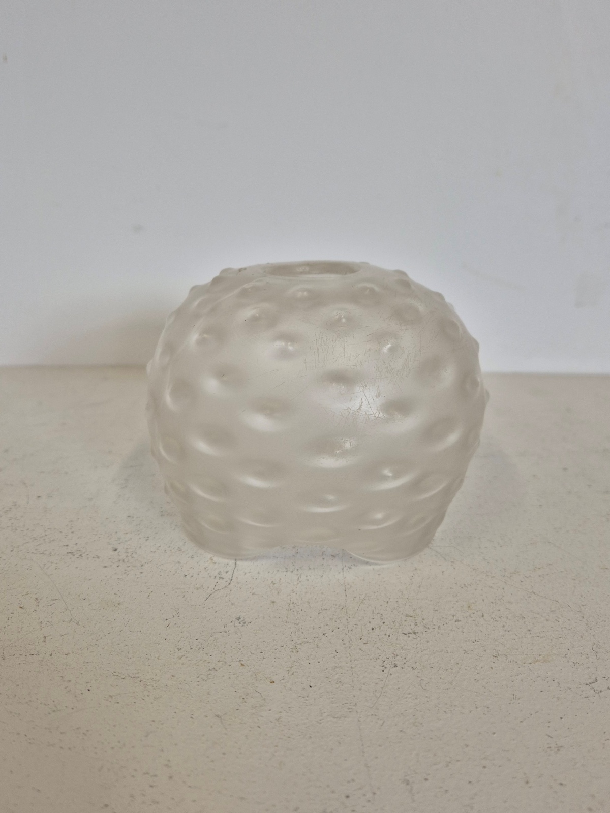 Unsigned | Bulbous Satin-Glass Lampshade | England c.1900